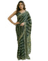 Vasthrlay Georgette Bandhani Unstitched Maroon Saree