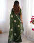 Vasthrlay Sequence Embroidery Unstitched Red Saree