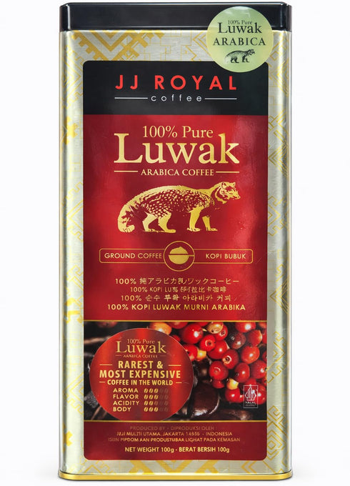 Kopi Luwak Pure Arabica Ground Coffee Tin 100g