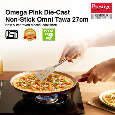 Prestige 27cm Omega Die-Cast Non-Stick Omni Tawa