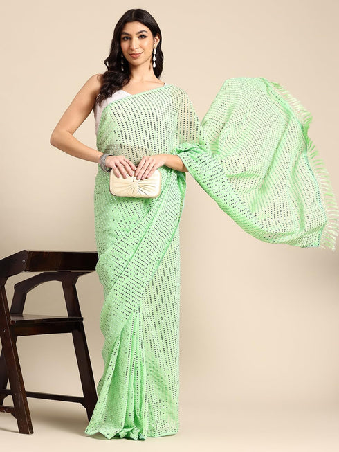 Vasthrlay Georgette Sequence Unstitched