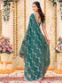 Vasthrlay Scalloped Embroidery Mustard Mustard Yellow Saree