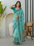 Vasthrlay Bandhani Embroidery Unstitched White Saree