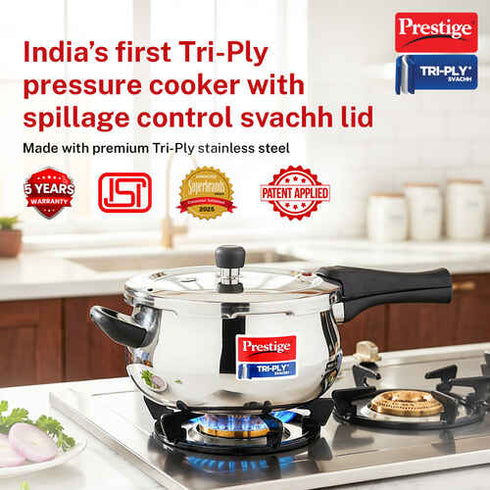 Prestige 5 Litre Triply Svachh Outer Lid Pressure Cooker 5 L