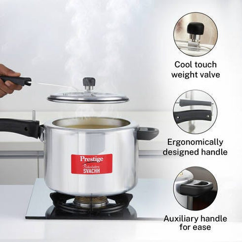 Prestige Nakshatra Svachh Aluminium Inner Lid Pressure Cooker 8 L