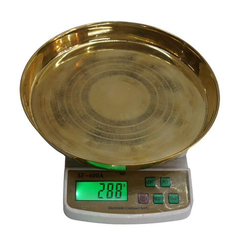 Brass Round Dinner Thali Plate Set of 1
