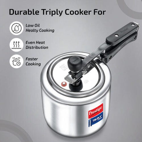 Prestige Tri-ply Svachh Inner Lid Pressure Cooker 5 L Combo