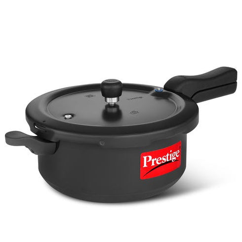 Prestige Svachh Hard Anodised Spillage Control Senior Pressure Cooker Black 5 L