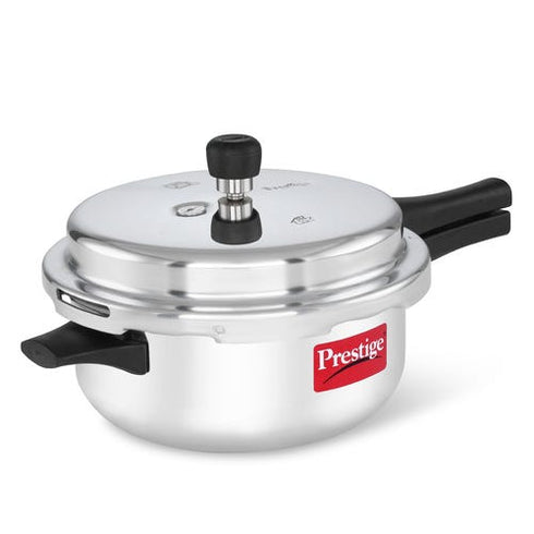 Prestige Popular Virgin Aluminium Junior Deep Pan Pressure Cooker 4 L Silver