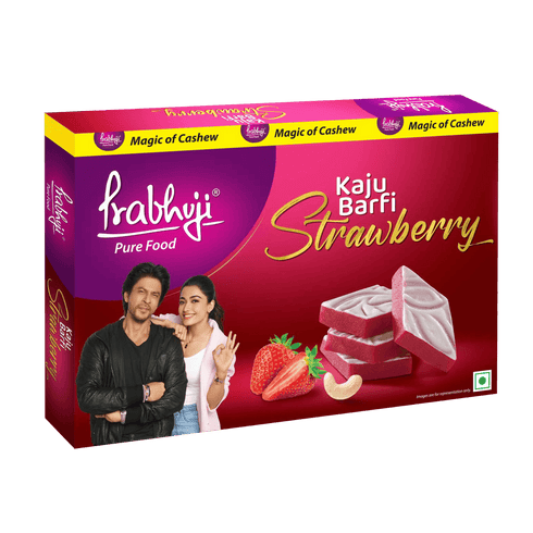 Prabhuji Kaju Barfi Strawberry