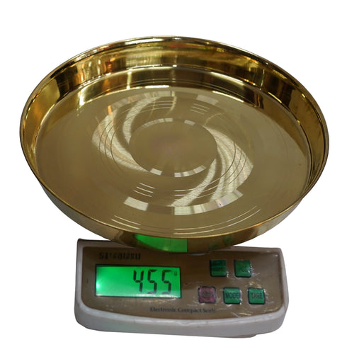 Brass Plain Dinner Thali Plate Set of 1