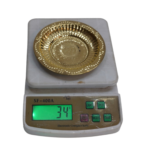 Brass Om Design Pooja Thali Plate