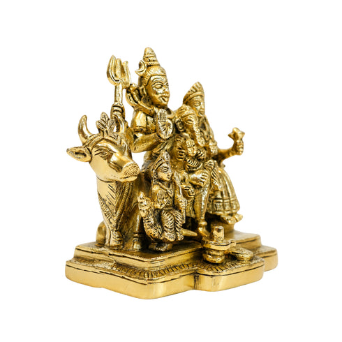 Brass Shiv Parivar Religious Temple Idol 1555g
