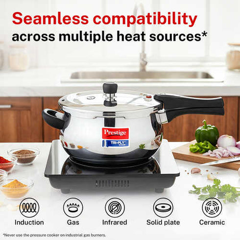 Prestige 5 Litre Triply Svachh Outer Lid Pressure Cooker 5 L