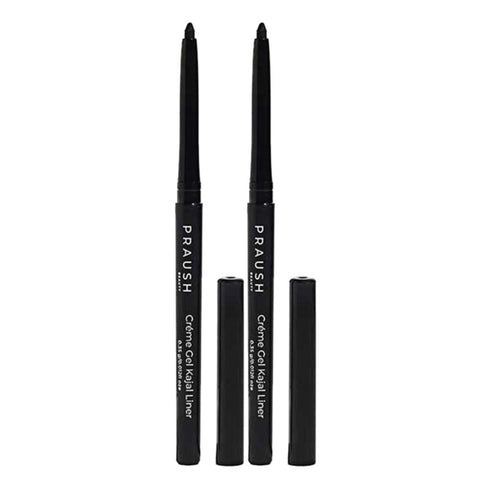 Praush Creme Gel Kajal Liner- Intense Black, Pack Of 2