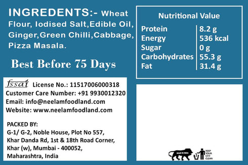 Neelam Foodland Whole Wheat Pizza Khakhra