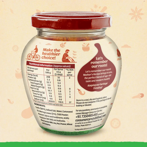 Mothers Recipe Hearty Roots Garlic Pickle with Moringa Leaves