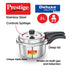 Prestige Deluxe Alpha Svachh Stainless Steel Spillage Control Pressure Cooker Silver 1.5 L