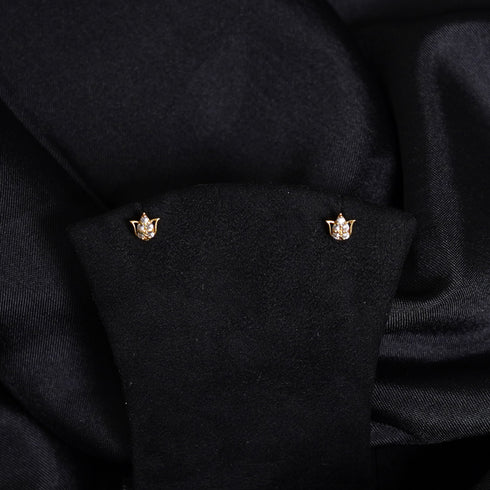 22 Carat Gold Tulip Ear Rings 0.71g by Mahita Collections