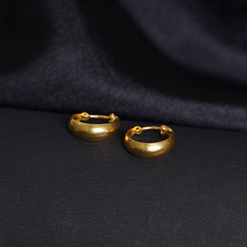 22 Carat Gold Tribal Hoop Ear Rings 1.11g by Mahita Collections