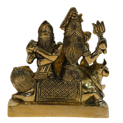 Brass Shiv Parivar Family Blessing Statue 1578g