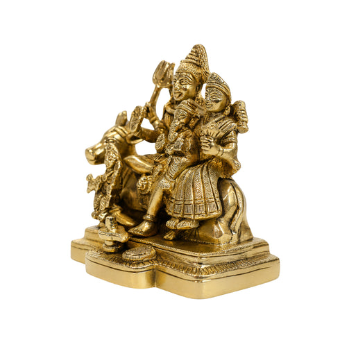 Brass Shiv Parivar Religious Temple Idol 1555g