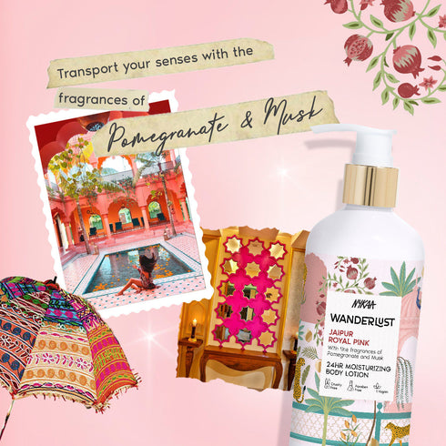 Wanderlust Jaipur Royal Pink Floral Fruity Moisturising Body Lotion
