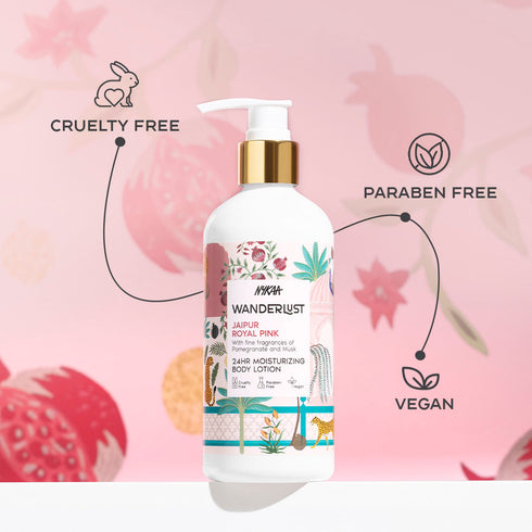 Wanderlust Jaipur Royal Pink Floral Fruity Moisturising Body Lotion