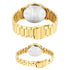 Sonata Quartz Analog Champagne Dial Stainless Steel Strap Watch for Couple