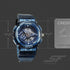 Sonata SF Spectra Quartz Digital Blue Dial Translucent Blue PU Strap Watch For Men