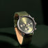 Sonata Quartz Multifunction Green Dial Green Leather Strap Watch For Men
