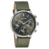 Sonata Quartz Multifunction Green Dial Green Leather Strap Watch For Men