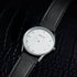 Sonata Quartz Analog Silver Dial Black Leather Strap Watch For Men