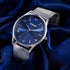 Sonata Quartz Analog Blue Dial Silver Stainless Steel Strap Watch For Men