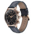 Sonata Wedding Edit Quartz Multifunction Black Dial Leather Strap Watch For Men