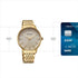 Sonata Eternia Quartz Analog Golden Dial Metal Strap Watch For Men