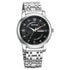 Sonata Wedding Quartz Analog Black Dial Stainless Steel Strap Watch For Men Style NU77157SM01
