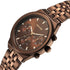 Sonata Eternia Quartz Multifunction Brown Dial Metal Strap Watch For Men