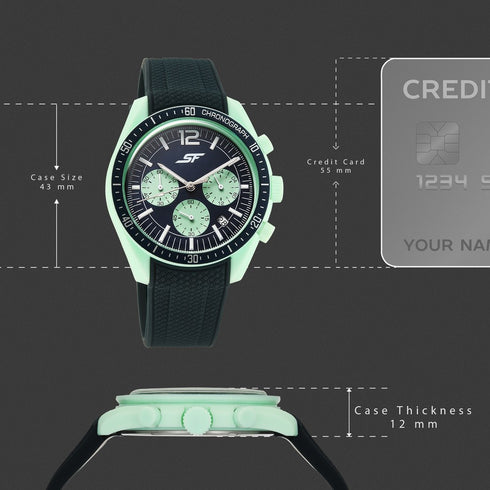 Sonata SF Genesis Bold Chronograph Watch for Men with Blue Strap