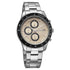 Sonata Chronos Quartz Analog with Date Champagne Dial Silver Colour Stainless Steel Strap Watch For Men