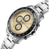 Sonata Chronos Quartz Analog with Date Champagne Dial Silver Colour Stainless Steel Strap Watch For Men