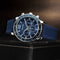 Sonata Chronos Quartz Analog with Date Blue Dial Blue Colour Plastic Strap Watch For Men