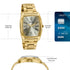 Sonata Ascent Gold Tonneau Watch for Men