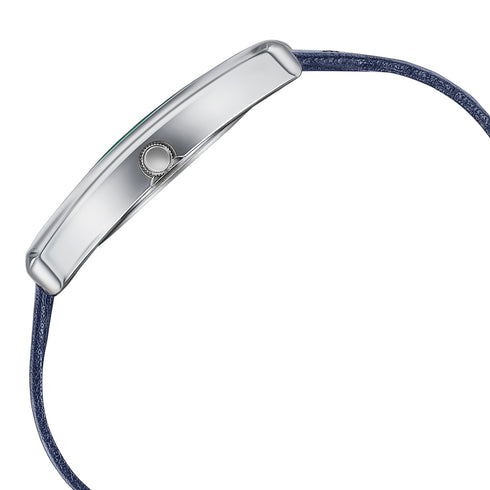Sonata Ascent Blue Rectangular Watch with Blue Leather Strap