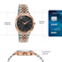 Sonata Vector Black Dial Two Tone Bracelet Watch for Men