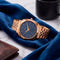 Sonata Vector Blue Dial Rose Gold Tone Bracelet Watch for Men