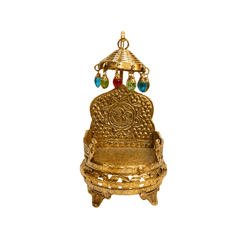 Pure Brass Singhasan with Chatra for idols