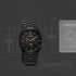 Sonata Festive Quartz Analog Black Dial Metal Strap Watch For Men Style 77202NM01