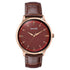 Sonata Jashn Quartz Analog Red Dial Brown Leather Strap Watch For Men