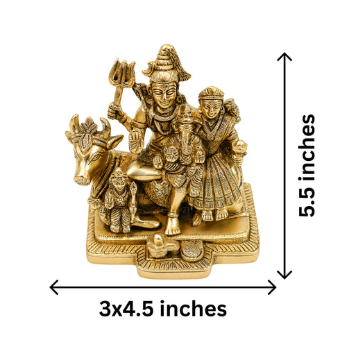 Brass Shiv Parivar Religious Temple Idol 1555g